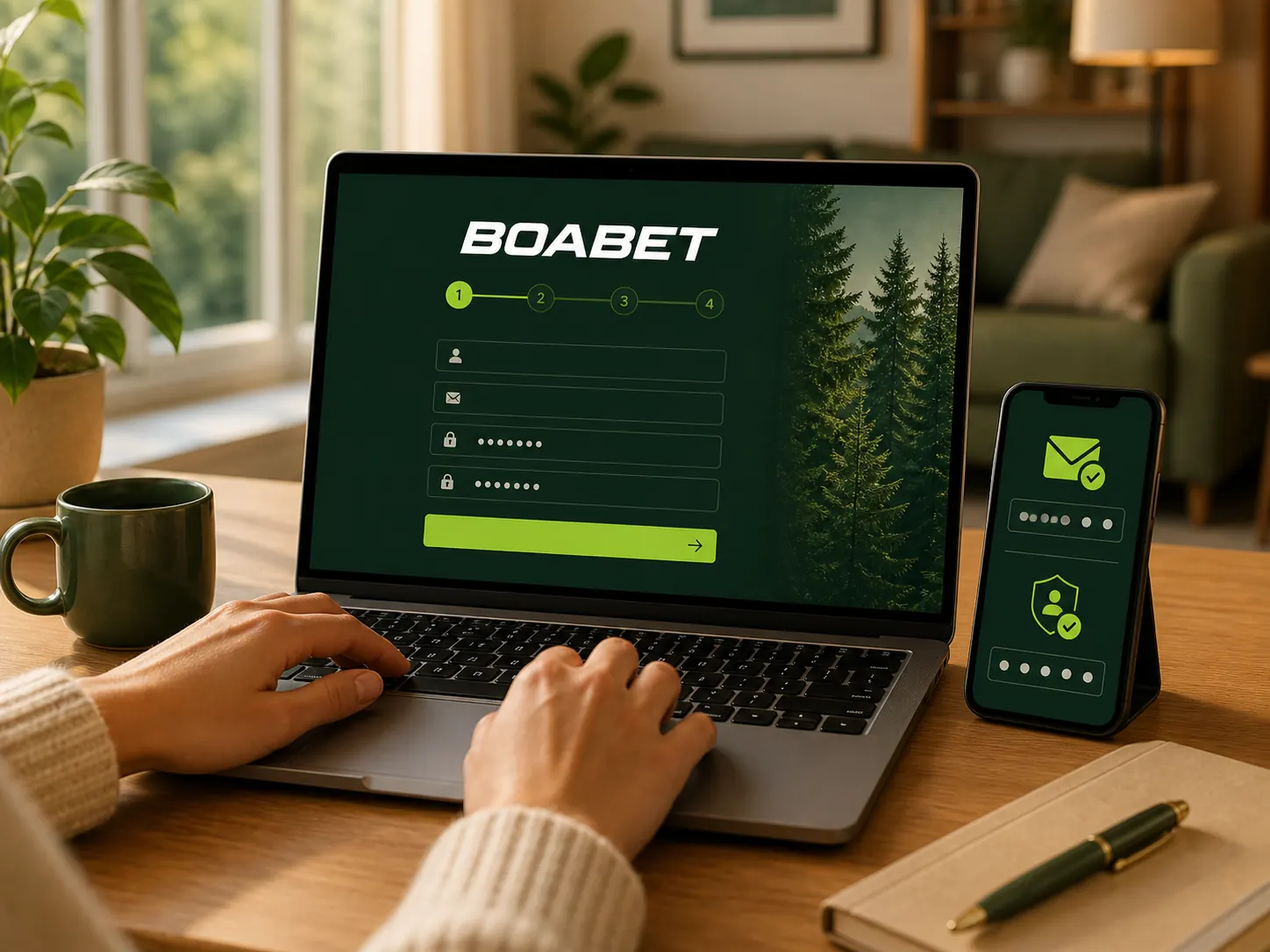BoaBet regisztráció otthoni számítógépen és mobilon